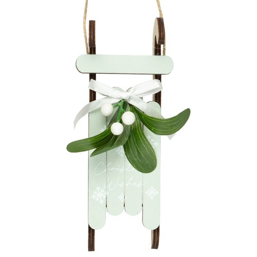 Alpine wooden sledge with - alpine,
