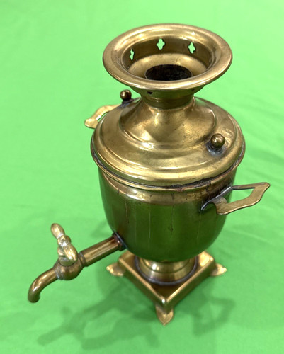 Antique russian brass samovar - antique,