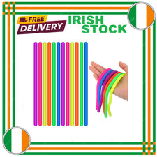 12x Fidget Monkey Noodle Stretchy String Sensory &Kawaii Animal Stress Relief