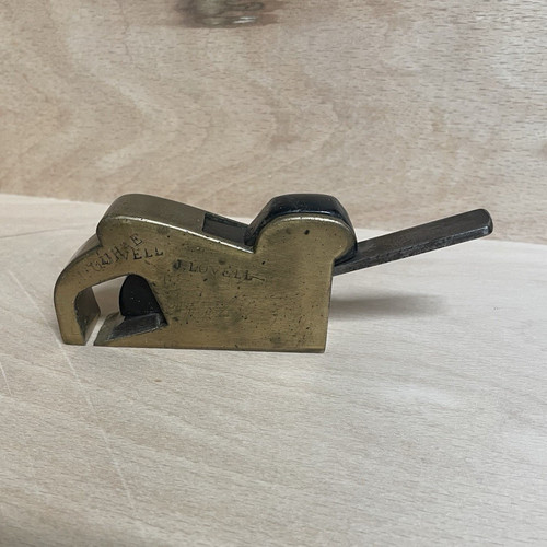 Vintage brass bullnose rebate - brass,