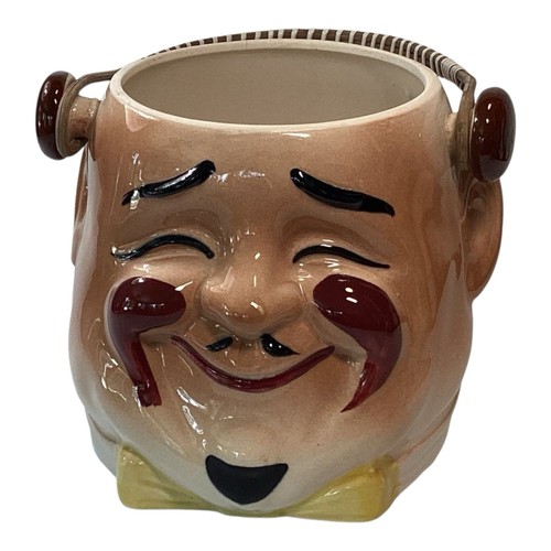Asian man head planter - man, with