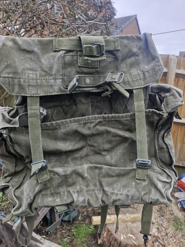 Vintage military army rucksack - military,
