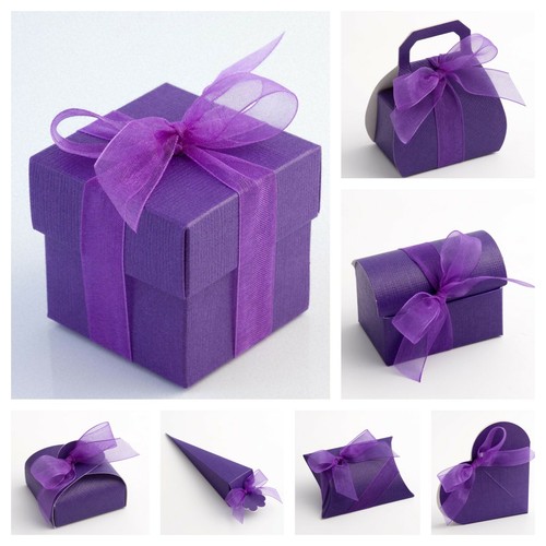 Silk purple wedding favour - purple,