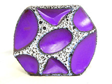 Rare / Rare 70's Design Roth Fat Lava Pottery Vase Stunning Purple Glaze 310