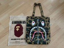 A BATHING APE BAPE Limited Shark Tote Pouch Camouflage Bag