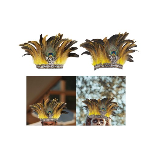 Feather headdress hair - feather, band