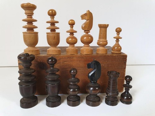 Antique chess set chavet - chess,