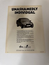 Original 1989 Hartge E30 BMW 325i 3 Series Magazine Advert Poster Man Cave Retro