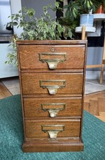 Small Antique The Shannon Letter Filing Cabinet Oak Drawers