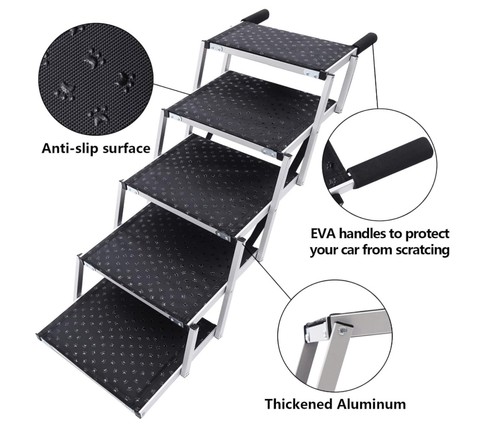 Folding dog steps car - dog,