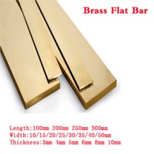 100-300mm Long Brass Flat Bar Row Plate 3mm/4mm/5mm/6mm/8mm/10mm Thick Panel