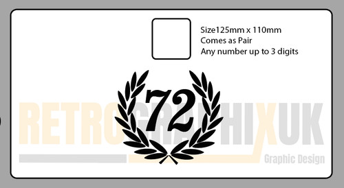 Laurel race number - race, x2