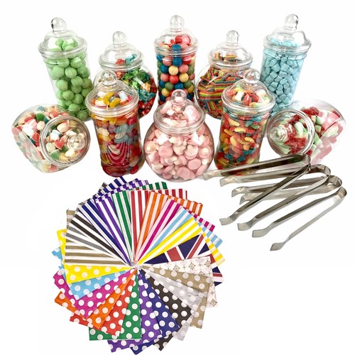 Small plastic sweet jars 4 - plastic,