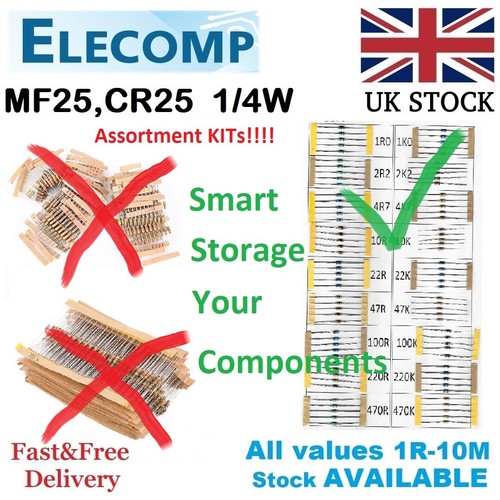 Mf25 cr25 resistors - resistors, assortment