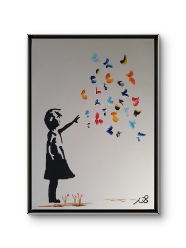 Original signed 12x16 banksy - original,