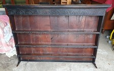ANTIQUE OAK DRESSER TOP / WALL RACK / SHELVES            DELIVERY AVAILABLE