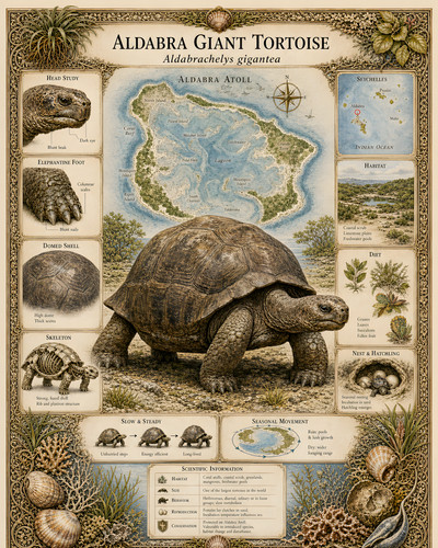 Aldabra giant tortoise - aldabra,