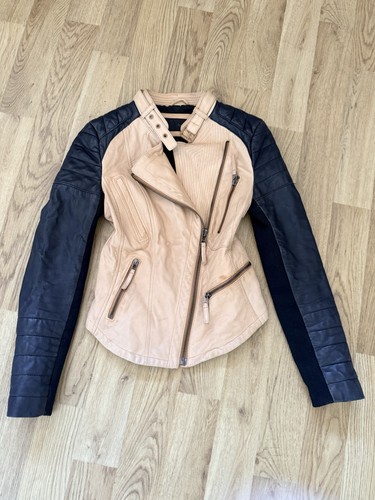 Zara leather lambskin biker - leather,