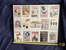 15 Guinness Postcards Framed 24”x 20” Ideal For Irish Themed Public Bar