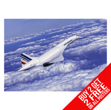 CONCORDE POSTER AIR FRANCE PLANE PHOTO PRINT A4 A3 SIZE - BUY 2 GET ANY 2 FREE