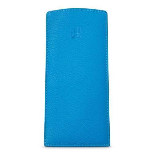 Slim soft leather glasses case - leather,