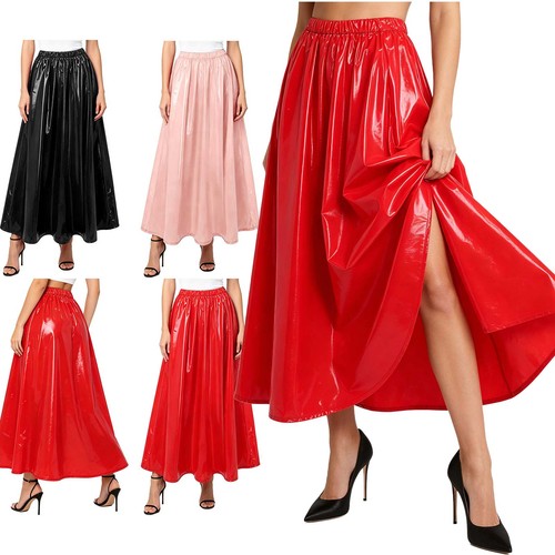 Women pvc leather mini skirt - women's,