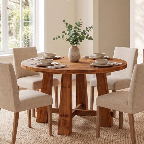Solid wood round - solid,