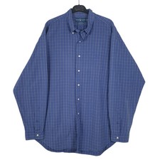 RALPH LAUREN Blue Check Shirt Blake Fit Long Sleeve Casual Cotton Mens XXL