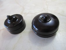 2 vintage ceramic and bakelite