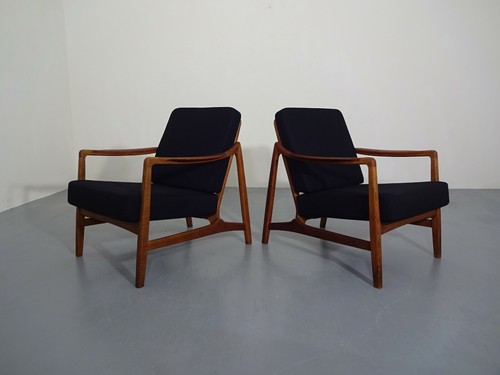 Teak oak armchair - oak, (2)