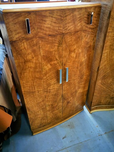 Superb art deco satin - , birch