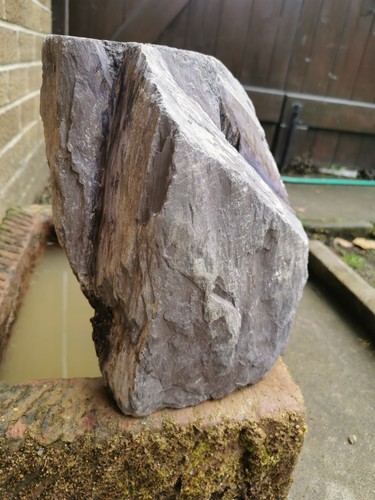 Plum slate boulder water - slate,