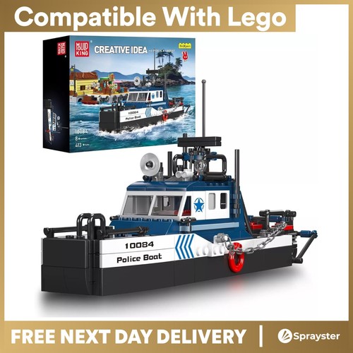 Mould king police boat 413pcs - king,
