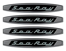 Sea Ray Boat Retro Stickers. Remastered name plate for boat restoration project