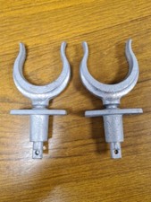 Pair galvanised steel rowlock - steel,