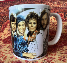 Tea Coffee Mug ABBA printed Large Handle Handmade in UK