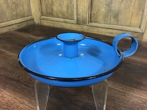 Vintage blue enamel - blue,