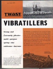 TWOSE "VIBRATILLERS" Spring Tine Cultivator Brochure Leaflet