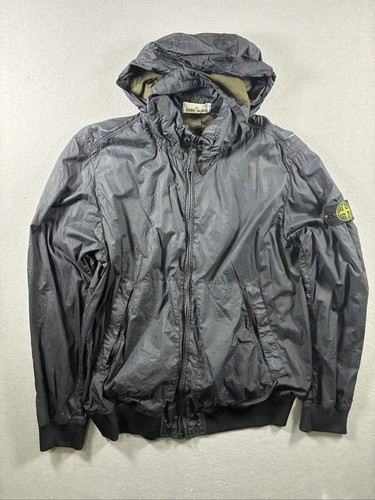 Stone island black hooded - island,