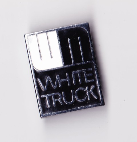 Enamel white lorry truck badge - enamel,