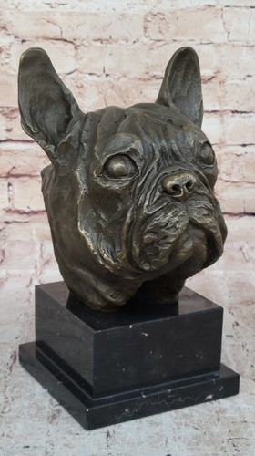 French bulldog head bust - french,