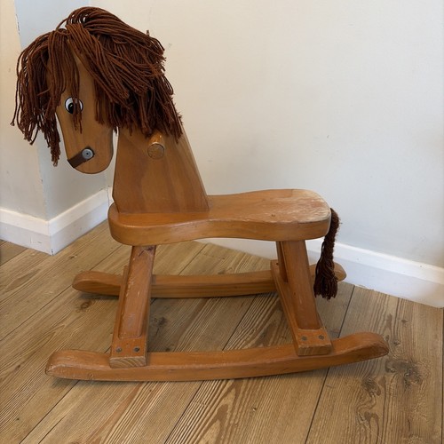 Vintage wooden rocking horse - wooden,