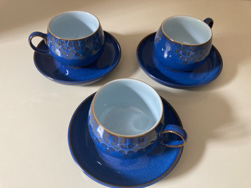 Denby midnight cups and - 3,
