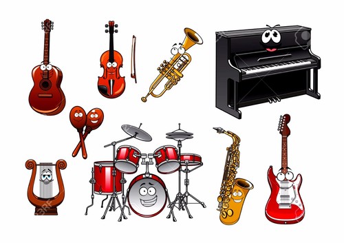 Musical instruments with eyes - musical,