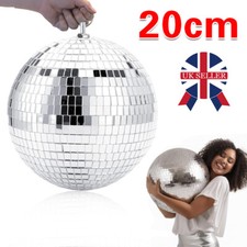 Mirror Disco Ball 20cm Silver