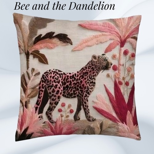 Pink leopard jungle - leopard, canvas