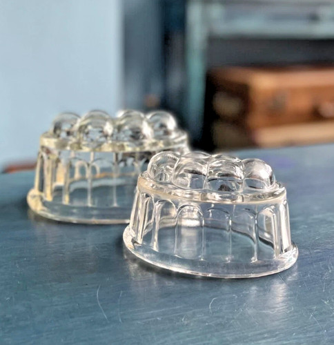 Vintage oval glass - oval, jelly