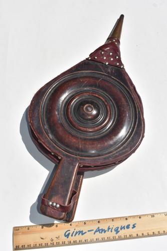 Antique wood leather fire - wood, &