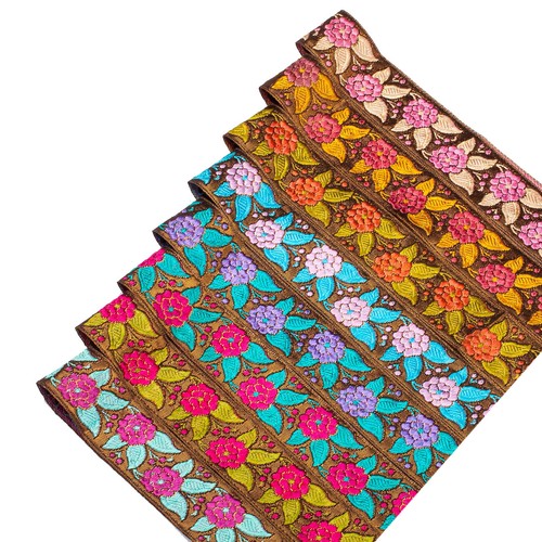 Floral brocade jacquard silky - floral,