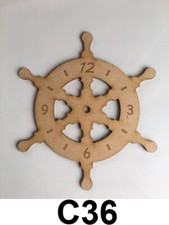 SHIP WHEEL CLOCK FACE 225MM